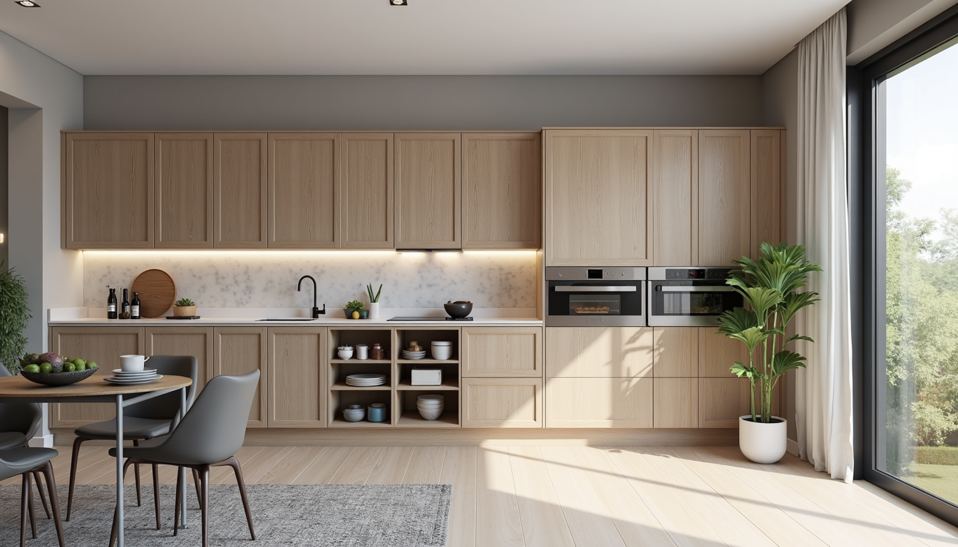 Un exemplu de modele garduri moderne cu linii curate și design minimalist, integrat într-un peisaj urban modern.